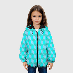 Куртка с капюшоном детская Кубизм, цвет: 3D-черный — фото 2