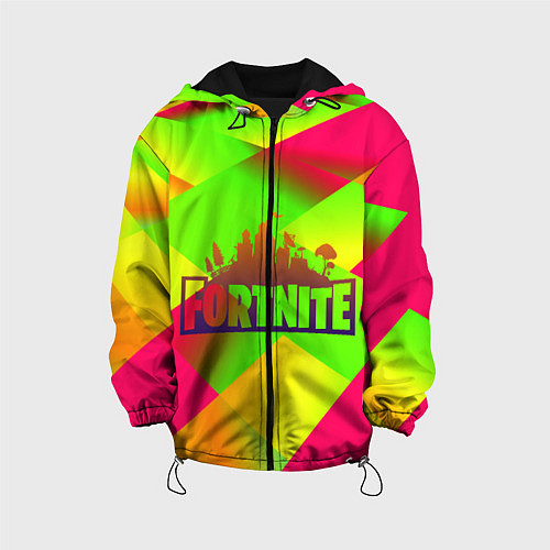 Детская куртка Fortnite гамма абстракция / 3D-Черный – фото 1