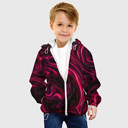 Куртка с капюшоном детская Abstract Fluid, цвет: 3D-белый — фото 2