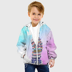 Куртка с капюшоном детская BTS, цвет: 3D-белый — фото 2