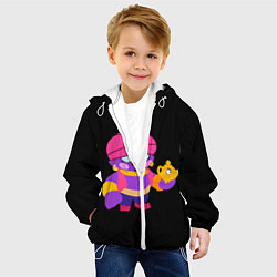 Куртка с капюшоном детская Brawl Stars Gene, цвет: 3D-белый — фото 2