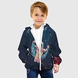 Куртка с капюшоном детская SPACE, цвет: 3D-белый — фото 2