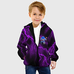 Куртка с капюшоном детская SONIC, цвет: 3D-черный — фото 2