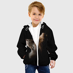Куртка с капюшоном детская Пес, цвет: 3D-белый — фото 2