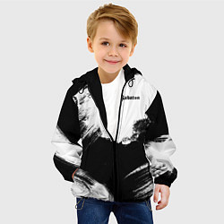 Куртка с капюшоном детская SABATON, цвет: 3D-черный — фото 2