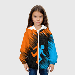 Куртка с капюшоном детская PORTAL 2, цвет: 3D-белый — фото 2