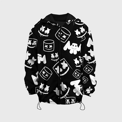 Детская куртка Marshmello ЧБ / 3D-Черный – фото 1