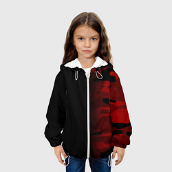 Куртка с капюшоном детская RED BLACK MILITARY CAMO, цвет: 3D-белый — фото 2