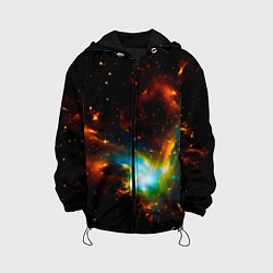 Куртка с капюшоном детская Галактика, цвет: 3D-черный