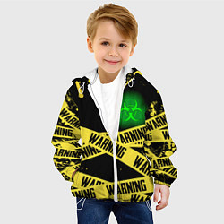 Куртка с капюшоном детская Warning, цвет: 3D-белый — фото 2