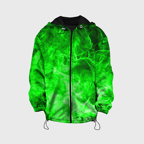 Детская куртка ОГОНЬ GREEN NEON / 3D-Черный – фото 1