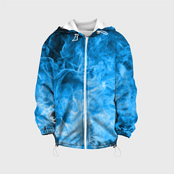 Куртка с капюшоном детская ОГОНЬ BLUE, цвет: 3D-белый