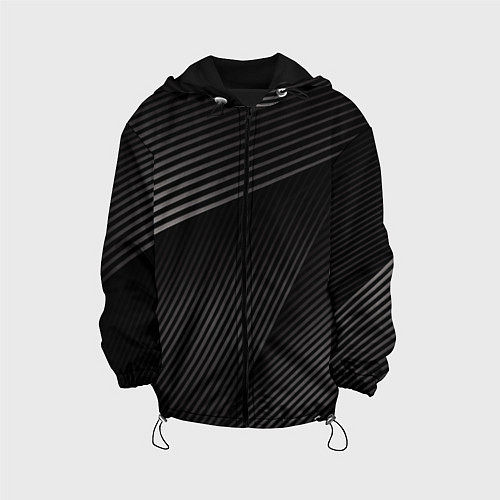 Детская куртка МЕТАЛЛИЧЕСКИЕ ПОЛОСЫ / 3D-Черный – фото 1
