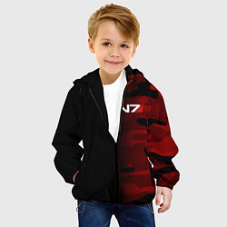 Куртка с капюшоном детская MASS EFFECT N7, цвет: 3D-черный — фото 2