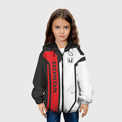 Куртка с капюшоном детская Honda Driver team, цвет: 3D-черный — фото 2