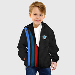 Куртка с капюшоном детская BMW CARBON, цвет: 3D-черный — фото 2