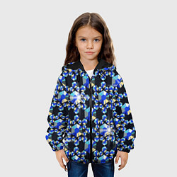 Куртка с капюшоном детская Бриллианты, цвет: 3D-черный — фото 2