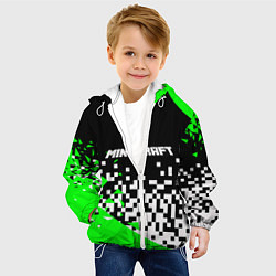Куртка с капюшоном детская Minecraft, цвет: 3D-белый — фото 2