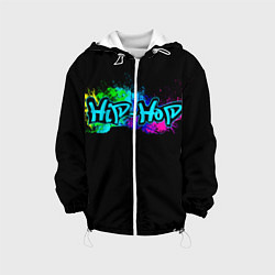 Куртка с капюшоном детская Hip-Hop, цвет: 3D-белый