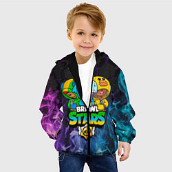 Куртка с капюшоном детская Brawl Stars Leon Trio, цвет: 3D-черный — фото 2