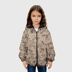 Куртка с капюшоном детская КАМУФЛЯЖ, цвет: 3D-черный — фото 2