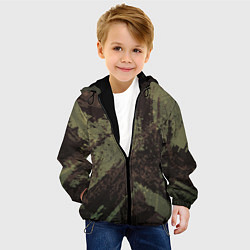 Куртка с капюшоном детская КАМУФЛЯЖ BROWN, цвет: 3D-черный — фото 2