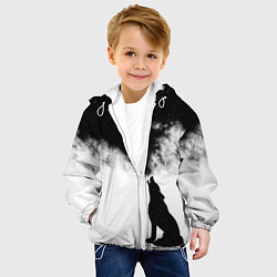 Куртка с капюшоном детская Galaxy wolf, цвет: 3D-белый — фото 2