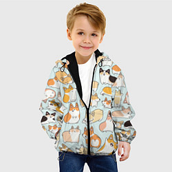 Куртка с капюшоном детская Милые корги, цвет: 3D-черный — фото 2