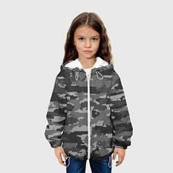 Куртка с капюшоном детская ВЯЗАНЫЙ КАМУФЛЯЖ, цвет: 3D-белый — фото 2