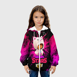 Куртка с капюшоном детская LEON CAT BRAWL STARS, цвет: 3D-белый — фото 2