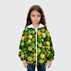 Куртка с капюшоном детская Цытрусы, цвет: 3D-белый — фото 2