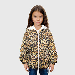 Куртка с капюшоном детская АФРИКАНСКИЙ ЛЕОПАРД, цвет: 3D-белый — фото 2