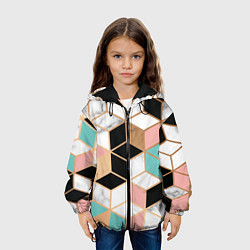 Куртка с капюшоном детская Кубики, цвет: 3D-черный — фото 2