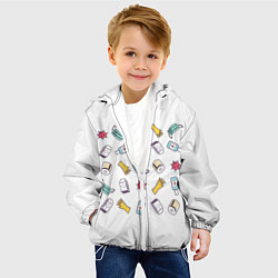 Куртка с капюшоном детская Covid-19, цвет: 3D-белый — фото 2
