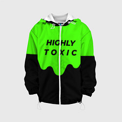 Куртка с капюшоном детская HIGHLY toxic 0 2, цвет: 3D-белый
