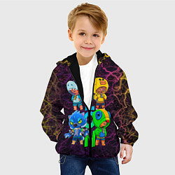 Куртка с капюшоном детская Brawl Stars Leon Quattro, цвет: 3D-черный — фото 2
