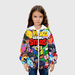 Куртка с капюшоном детская BRAWL STARS ВСЕ БРАВЛЕРЫ, цвет: 3D-белый — фото 2