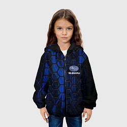 Куртка с капюшоном детская SUBARU, цвет: 3D-черный — фото 2