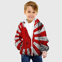 Куртка с капюшоном детская ЯПОНСКИЙ ФЛАГ, цвет: 3D-белый — фото 2