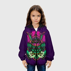 Куртка с капюшоном детская Маска Хання Ханья, цвет: 3D-черный — фото 2