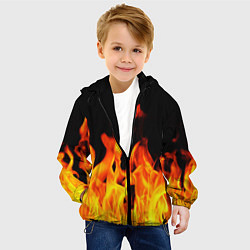Куртка с капюшоном детская ОГНЕННЫЙ, цвет: 3D-черный — фото 2