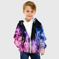 Куртка с капюшоном детская НЕОНОВЫЙ ОГОНЬ, цвет: 3D-белый — фото 2