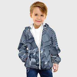 Куртка с капюшоном детская GREY, цвет: 3D-белый — фото 2