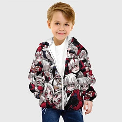 Куртка с капюшоном детская Helltaker, цвет: 3D-белый — фото 2