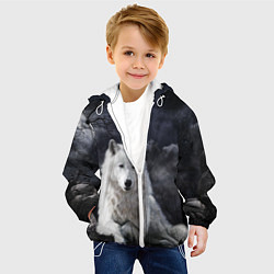 Куртка с капюшоном детская БЕЛЫЙ ВОЛК D, цвет: 3D-белый — фото 2