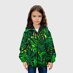 Куртка с капюшоном детская В джунглях, цвет: 3D-черный — фото 2