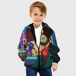 Куртка с капюшоном детская ЮТУБ, цвет: 3D-черный — фото 2