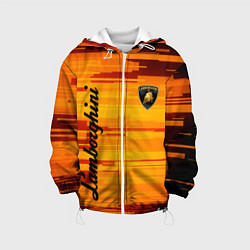 Куртка с капюшоном детская LAMBORGHINI, цвет: 3D-белый