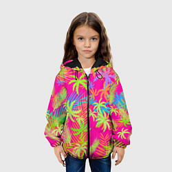 Куртка с капюшоном детская ПАЛЬМЫ ТРОПИКИ, цвет: 3D-черный — фото 2
