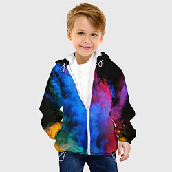 Куртка с капюшоном детская КРАСКИ, цвет: 3D-белый — фото 2